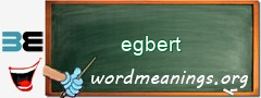 WordMeaning blackboard for egbert